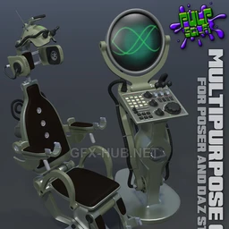 Pulp SciFi Chair for Poser and DS