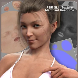 Raw Skins1 PBR Merchant Resource Textures for Genesis 8.1 Female