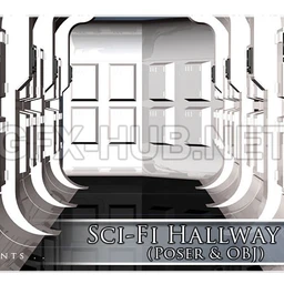 Sci-Fi Hallway Kit (Poser & OBJ)