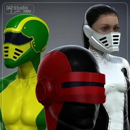 Sci-Fi Helmet Kit for Genesis 2 Male(s) and Genesis 2 Female(s)