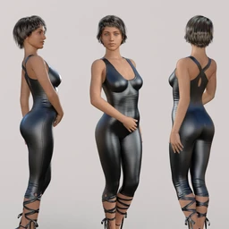 Skinny Jumpsuit and Heeled Sandal for Genesis 8 Female(s)