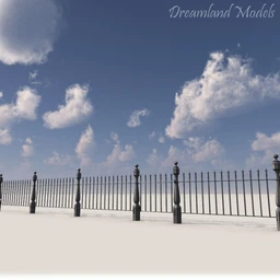 Straight Spade Fence OBJ