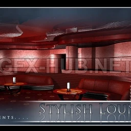 Stylish Lounge (Poser & Vue)