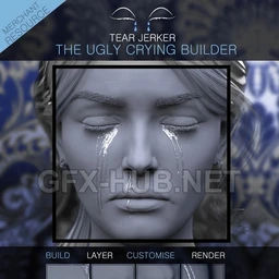 Tear Jerker the Ugly Crying Builder for Genesis 3, 8 and 8.1 Females Merchant Resource