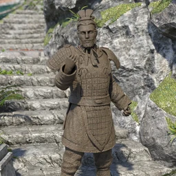 The Action General Terracotta Warrior for Genesis 8.1 Male and Michael 8.1