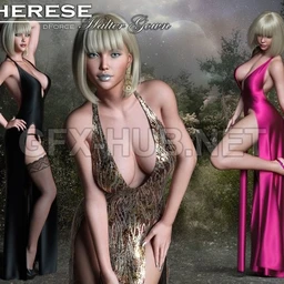 Therese Halter Gown for Genesis 8 Female