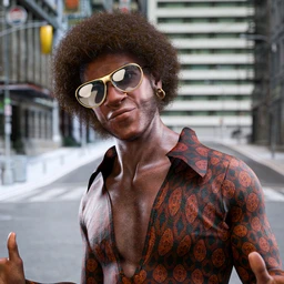 Trevon’s 70s Style Character Hair and Outfit for Genesis 8.1 Male