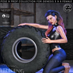 Z Hot Wheels – Props and Poses for Genesis 3 and 8 Female
