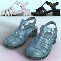 90’s Jelly Sandals for Genesis 8 Females