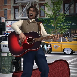Acoustic Guitar and Poses for Genesis 8