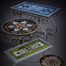 B.E.T.T.Y. Stained Glass Tables