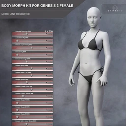 Body Morph Kit for Genesis 3 Female and Merchant Resource