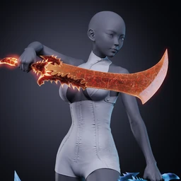 Crimson Blades for Genesis 8 and 8.1 Females