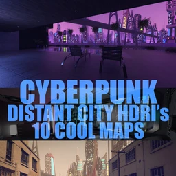 Cyberpunk Distant City HDRIs – 10 Cool Maps