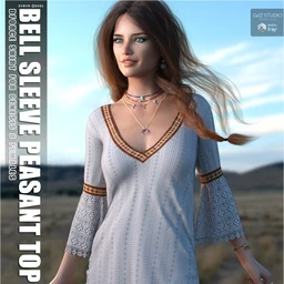 dForce Bell Sleeve Peasant Top G8F