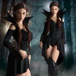 dForce Dark Princess Outfit Set for Genesis 8 and 8.1 Females