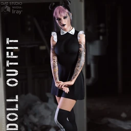 dForce Emo Doll Outfit for Genesis 8 Females