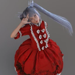 dForce European Style Dress for Genesis 8 Female(s)