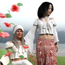 dForce Flower Girl Outfit for Genesis 8 Females