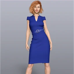 dForce H&C Belted Office Dress Outfit for Genesis 8 Female(s)