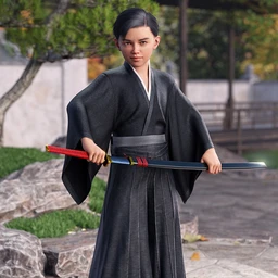 dForce Hakama and Kimono Outfit for Genesis 8.1 Male