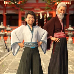 dForce Hakama and Kimono Outfit Textures