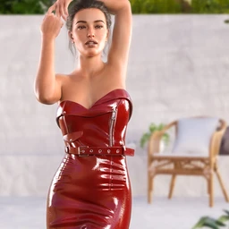 dforce Leather Style Outfit For Genesis 8 and 8.1 Females