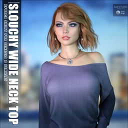 dForce Slouchy Wide Neck Top G8F