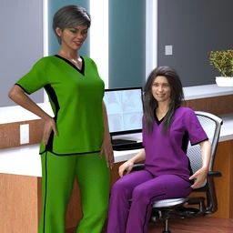 dForce ZO Female Scrub Set for Genesis 8 Females