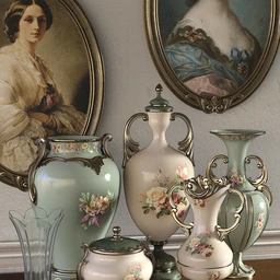 Florals for Rococo Vases Iray