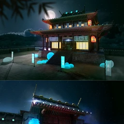 Futuristic Samurai Compound – Environment and Props