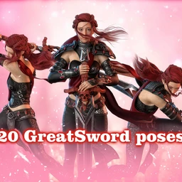 GreatSword poses for G8F