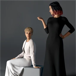 H&C dForce Simple Long Dress Outfit for Genesis 8 Female(s)