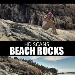 HD Scans Beach Rocks