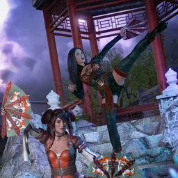 Kogarashi War Fans and Poses for Genesis 8.1 Female