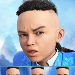 Little Fighter Expressions for Genesis 8.1 Male and Kayden HD 8.1