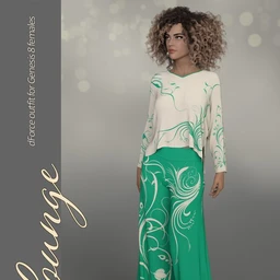 Lounge dForce outfit for Genesis 8 females