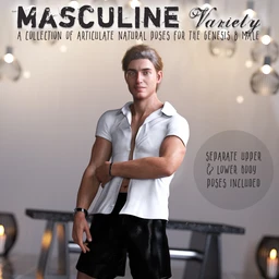 Masculine Variety Pose Collection for Genesis 8 Male