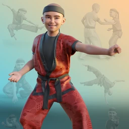 Ninjutsu Student Poses for Kayden 8.1 and Genesis 8.1 Males