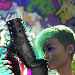 Punkish Boots Collection for Genesis 8 and 8.1 Females