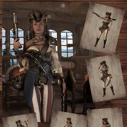 Rachell HighSeas Poses and Props for Genesis 8.1 Females