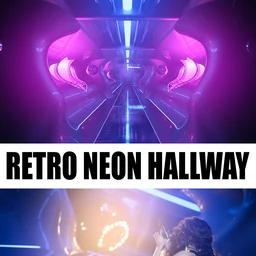Retro Neon Hallway