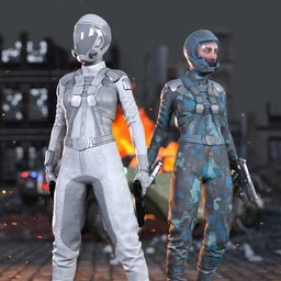Sci-Fi Gravity Suit Outfit for Genesis 8 and 8.1 Females