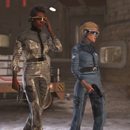 Spaceship Jumpsuit Outfit Textures