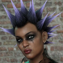 Spiked Punk Hair for Genesis 3, 8, and 8.1