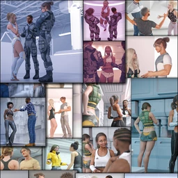 Standing Conversation Poses for Genesis 8