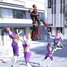 Super Comic Combat Poses for Genesis 8