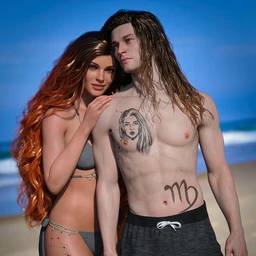 Virgo Zodiac Tattoo for Genesis 8.1