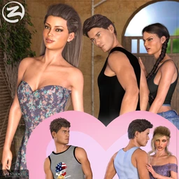 Z Love Triangle – Romantic Poses for Genesis 3 & 8