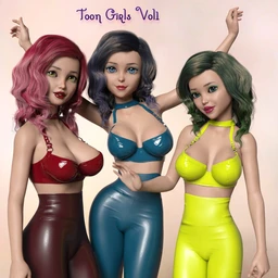 6 Toon Girl Character Morphs For G8F Vol 1